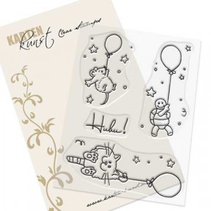 Karten-Kunst Clear Stamps KK-0077 - Viecher auf Ballonfahrt