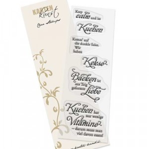 Karten-Kunst Clear Stamp Set - Weise Worte Kuchen & Kekse