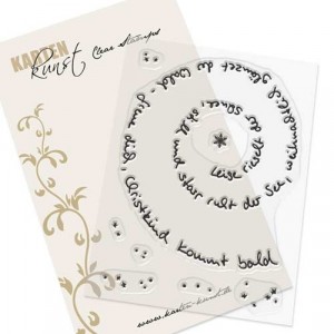 Karten-Kunst Clear Stamp Set - Spiral-Text Schnee