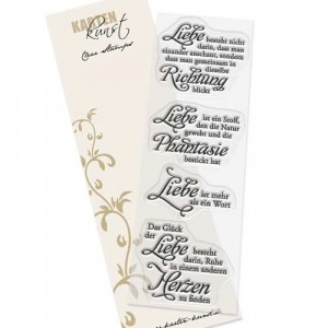 Karten-Kunst Clear Stamp Set - Weise Worte "Liebe"