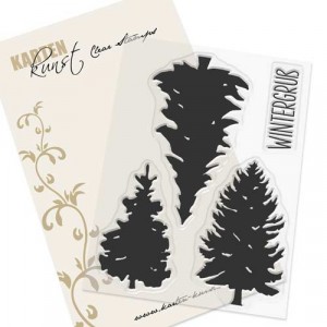 Karten-Kunst Clear Stamp Set - Winter-Tannen