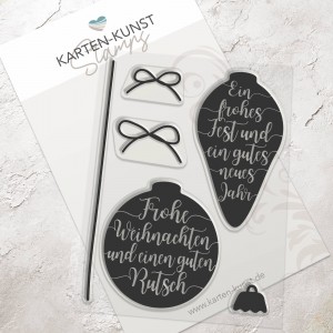 Karten-Kunst Clear Stamps KK-0120 - Christbaum-Ornamente 
