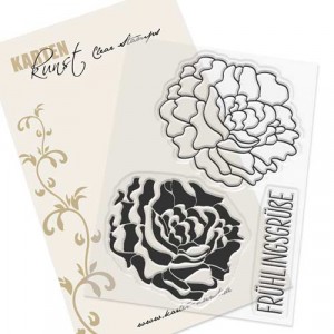 Karten-Kunst Clear Stamp Set - Pfingstrose