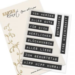 Karten-Kunst Clear Stamps KK-0130 - Labelwriter zum Geburtstag