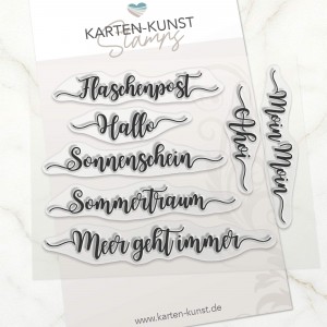 Karten-Kunst Clear Stamps KK-0136 - Kalligraphie am Meer - Sprüche-Stempel maritim