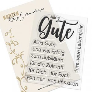 Karten-Kunst Clear Stamp Set - Riesige Wünsche Alles Gute