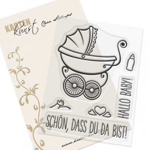 Karten-Kunst Clear Stamp Set - Schön, dass Du da bist