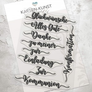 Karten-Kunst Clear Stamps KK-0148 - Kalligraphie zur Konfirmation und Kommunion