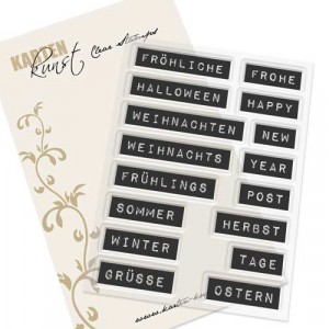 Karten-Kunst Clear Stamps KK-0149 - Labelwriter fürs ganze Jahr