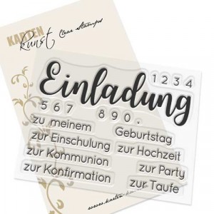 Karten-Kunst Clear Stamp Set - Riesige Einladung