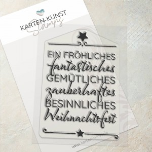Karten-Kunst Clear Stamps KK-0197 - Fantastisches Weihnachtsfest