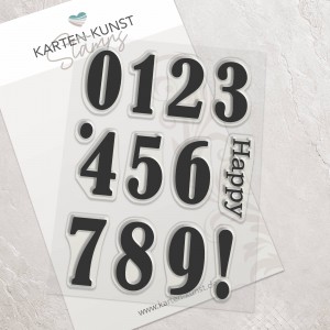 Karten-Kunst Clear Stamps Zahlen für Geburtstag und Neujahr KK-0204 - Happy Numbers