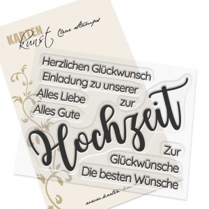 Karten-Kunst Clear Stamps KK-0220 - Riesige Wünsche zur Hochzeit 