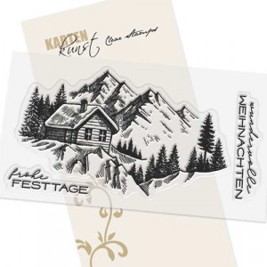 Karten-Kunst Clear Stamps Groß KK-0221 - Winterlandschaft
