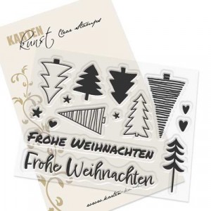 Karten-Kunst Clear Stamps KK-0222 - Abstrakte Tannen