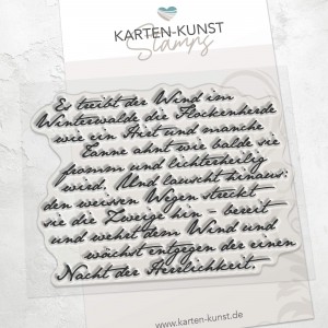 Stempel Weihnachten & Winter Clear Stamps Script Weihnachtsgedicht KK-0223 – Hintergrundstempel Rilke Text Schneegedicht
