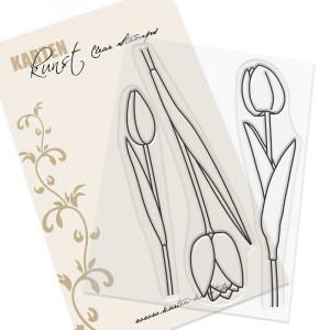 Karten-Kunst Clear Stamps KK-0234 - Scribble Tulips / Tulpen