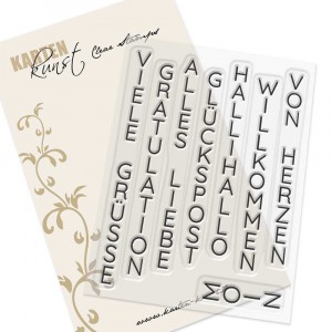 Karten-Kunst Clear Stamps KK-0242 - Vertikale Worte III Viele Grüsse