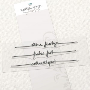 Clear Stamps Weihnachten – Schriftzug-Set Feiertage KK-0249 – schöne feiertage, frohes fest, weihnachtspost – Karten-Kunst