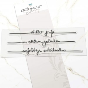 Karten-Kunst Clear Stamps KK-0252 - Schriftzug-Set In stiller Trauer