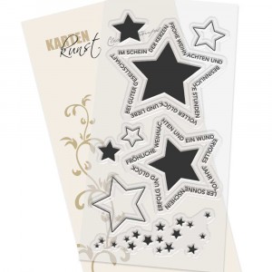 Karten-Kunst Clear Stamps GROSS KK-0254 - Weihnachtliche Sterne