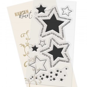 Karten-Kunst Clear Stamps Groß KK-0254 - Weihnachtliche Sterne