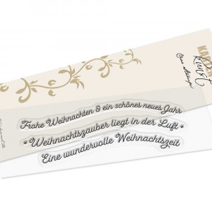 Karten-Kunst Clear Stamps KK-0255 - Geschwungene Sprüche Weihnachten