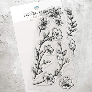 Karten-Kunst Clear Stamps Groß KK-0257 - Delicate Plants / Zarte Blumen
