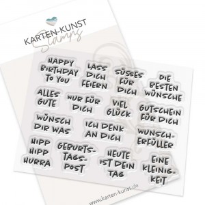 Karten-Kunst Clear Stamps KK-0259 - Viele kleine Geburtstags-Grüße