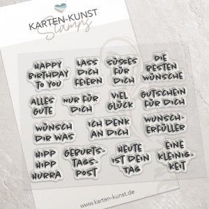 Karten-Kunst Clear Stamps KK-0259 - Viele kleine Geburtstags-Grüße