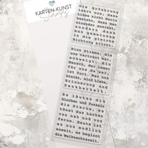 Karten-Kunst Clear Stamps KK-0266 - Quadratische Textstempel