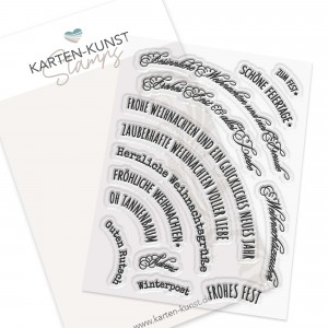 Karten-Kunst Clear Stamps KK-0268 - Circulus Runde Weihnachtssprüche