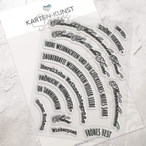 Karten-Kunst Clear Stamps KK-0268 - Circulus Runde Weihnachtssprüche