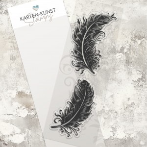 Karten-Kunst Clear Stamps KK-0269 - Schwungvolle Federn