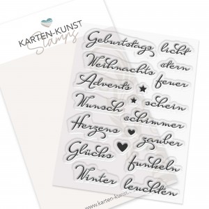 Karten-Kunst Clear Stamps KK-0271 - Sprüche für Kerzen