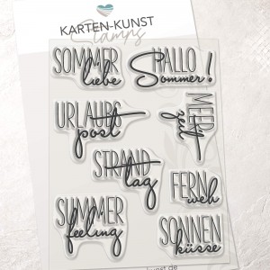 Sommerliche Sprüche Capri-Stil – Karten-Kunst Clear Stamps KK-0284