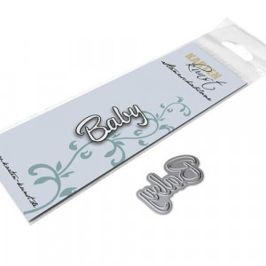 Karten-Kunst Stanzschablone kk-D014 - Große Texte Baby - 30% RABATT