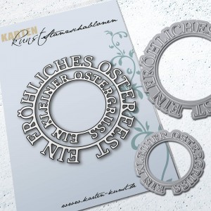 Karten-Kunst Stanzschablone kk-D057 - Kreistexte Ostern
