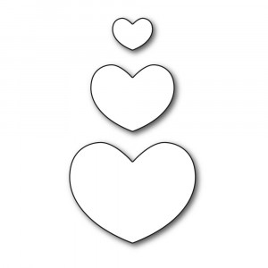 Karten-Kunst Stanzschablone - Round Hearts