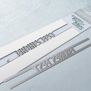Karten-Kunst Stanzschablone - Brückentext Frohes Fest