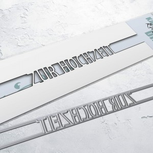 Karten-Kunst Stanzschablone kk-D131 - Brückentext Zur Hochzeit