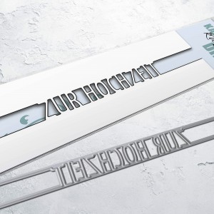 Karten-Kunst Stanzschablone kk-D131 - Brückentext Zur Hochzeit