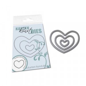 Karten-Kunst Stanzschablone kk-D136 - Mini Pierced Round Hearts