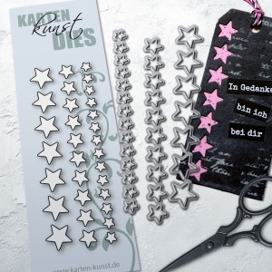 Stanzschablone Sternbordüre – Stars in a Row – Stanzform mit Sternreihe Karten-Kunst kk-D150