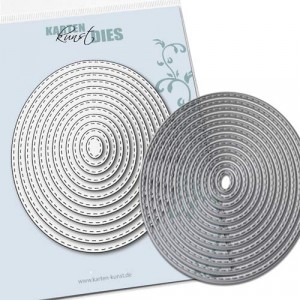 Karten-Kunst Stanzschablone kk-D179 - Stitched Ovals 