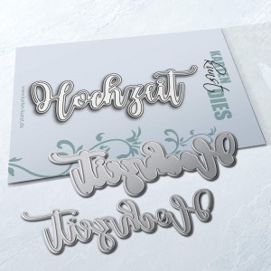 Karten-Kunst Stanzschablone kk-D180 Riesige Hochzeit Stanze Text