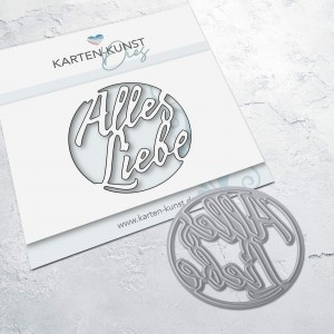 Karten-Kunst Stanzschablone kk-D222 - Mojito Cutout Alles Liebe