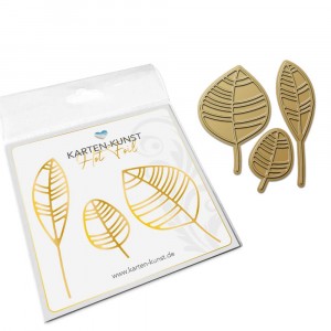 Karten-Kunst Hot Foil Plate kk-HF026 - Scribble Leaves