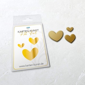 Karten-Kunst Hot Foil Plate kk-HF038 - Coole Herzen Heißfolienprägung Herz Hotfoil Heißprägestempel