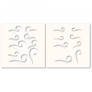 Memory Box Template Set - 88624 Curling Waves Stencil